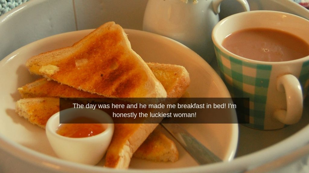 my breakfast in bed